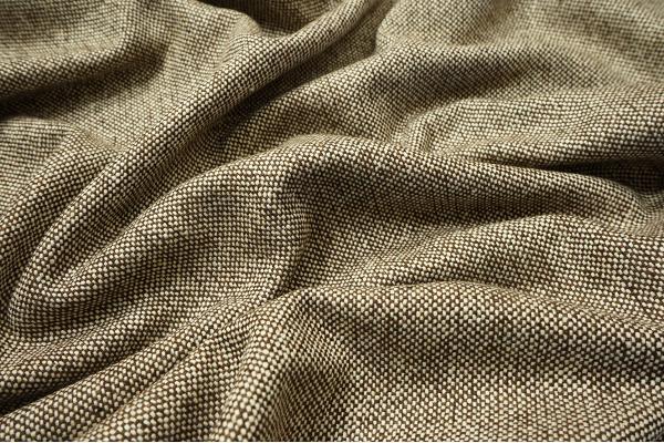 Tkanina wełniana z poliestrem w kolorze brązowego melanżu