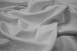 Tkanina obrusowa w kolorze białym w bombki