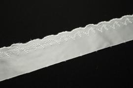 Haft na tkaninie - 5 cm, kolor biały