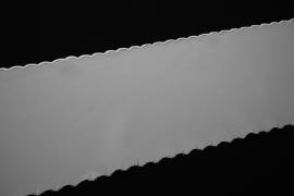 Haft na tkaninie - kolor biały, szerokość 12 cm