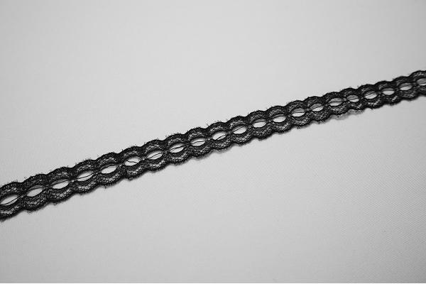 Taśma koronkowa - kolor czarny, szerokość 1.5 cm