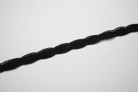 Koronka bawełniana - kolor czarny, 18 mm