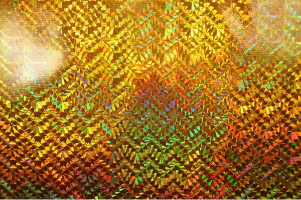 Folia hologramowa w kolorze złotym