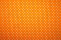 Bawełna - pomarańczowe tło, białe kropki 5 mm