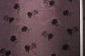 Tafta dwutonowa fioletowo-czarna z flokowymi różami