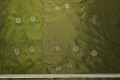 Tafta dwutonowa zielono-czarna z haftem
