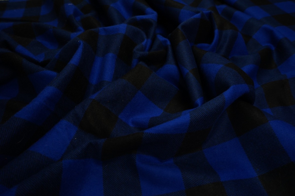 Flanela - niebieska kratka