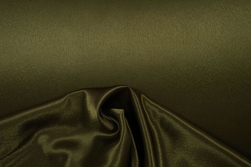 Satyna żorżeta w kolorze khaki
