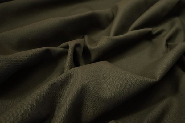 Bawełna panama w ciemnym kolorze khaki