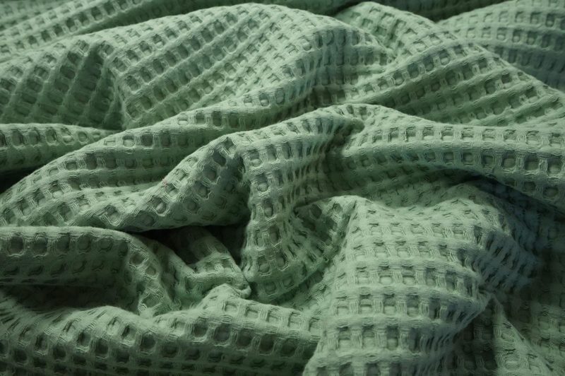 Bawełna wafel w kolorze "Old green"