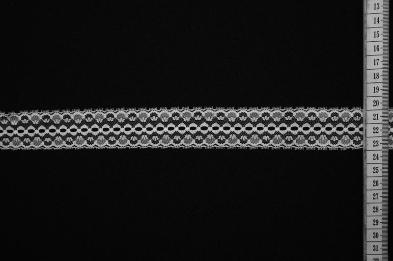 Taśma koronkowa - 3 cm, kolor biały