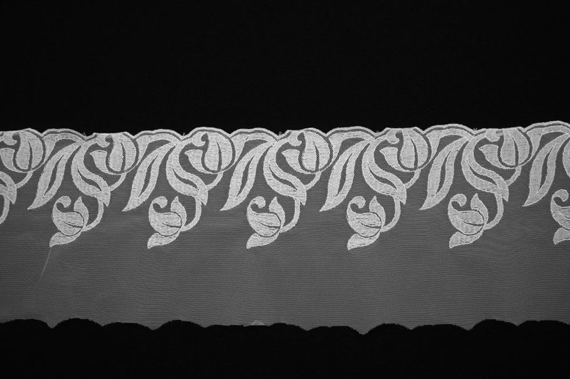 Taśma koronkowa - kolor biały, 15 cm