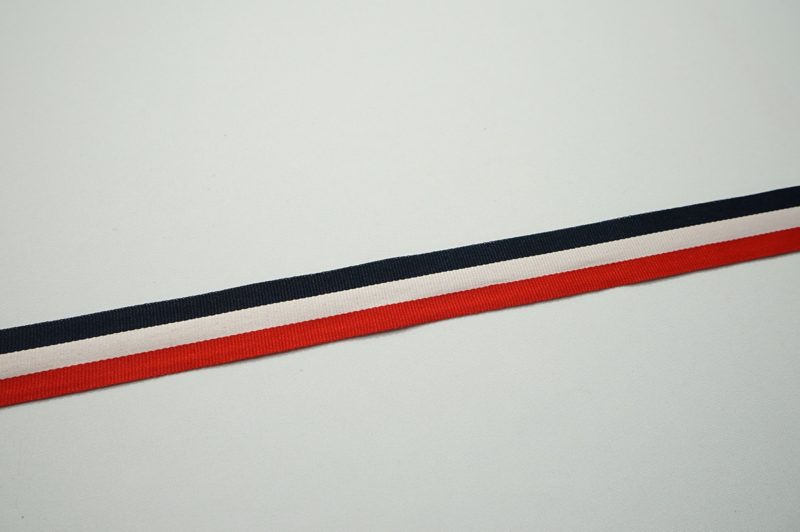 Lamówka - granatowy, biały, czerwony, 2.5 cm