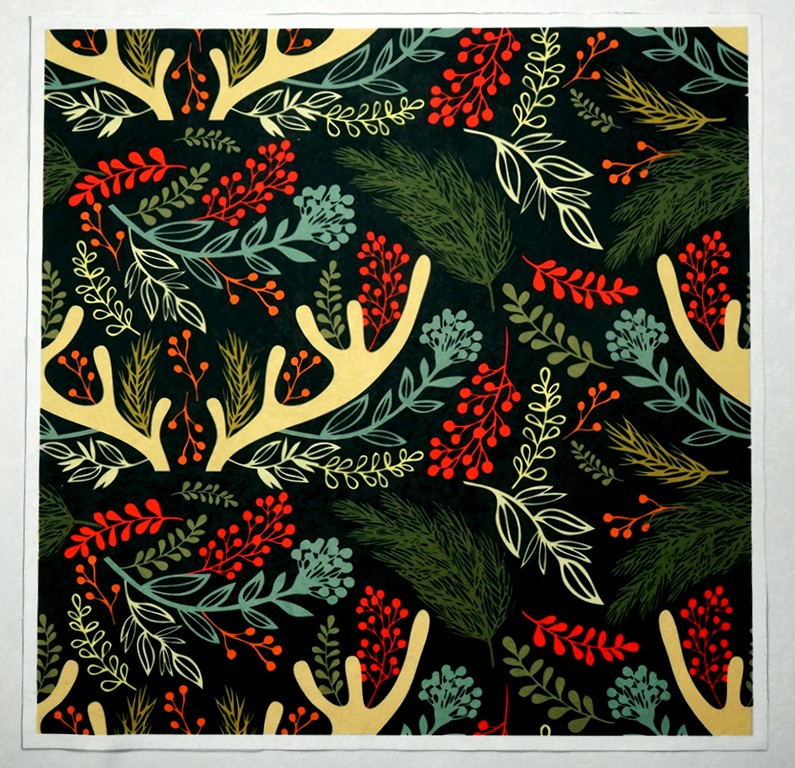 Panel poduszkowy - rogi renifera