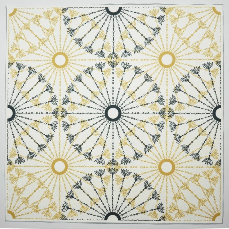 Panel poduszkowy - złoto-czarna mandala