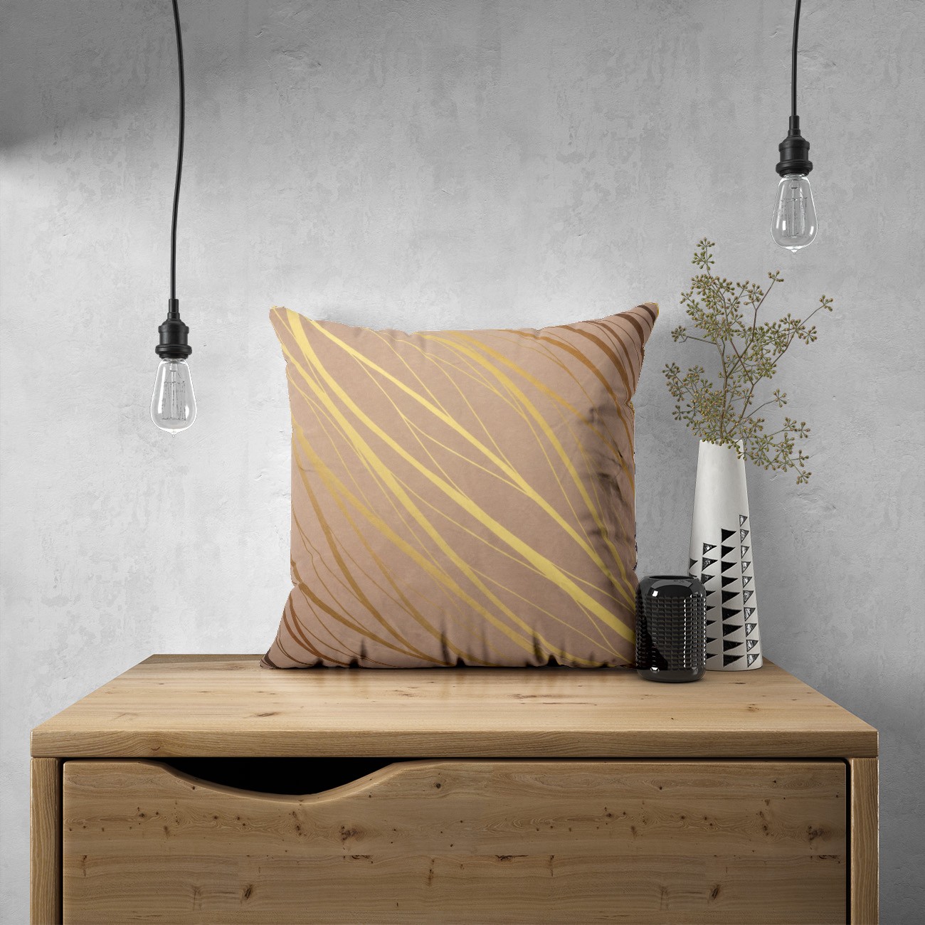 Panel poduszkowy - złote linie