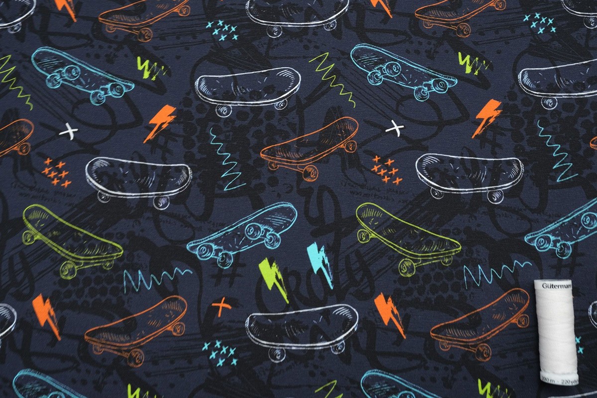 Dzianina jersey drukowana