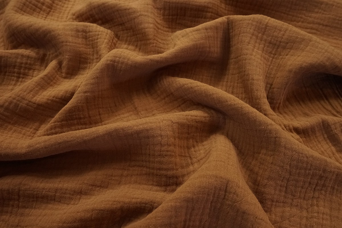 Muślin bawełniany - mocca