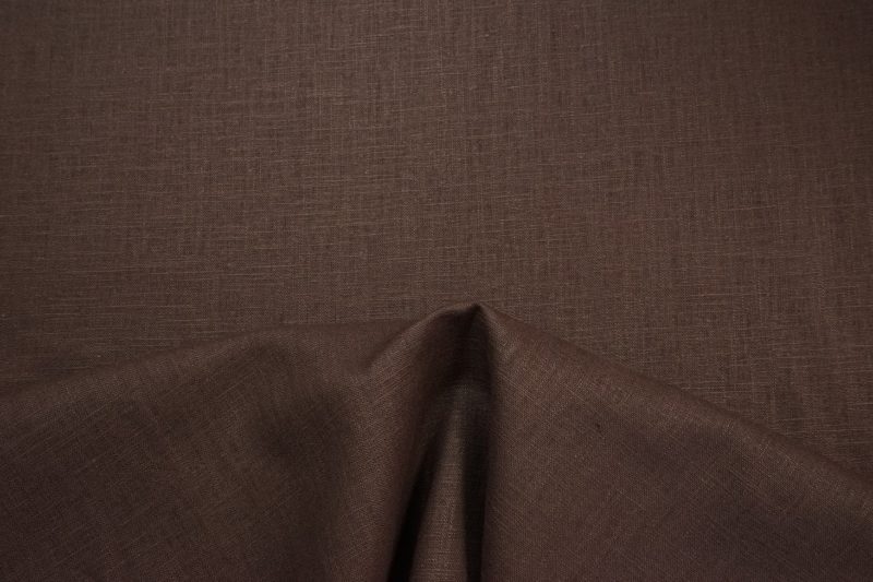Tkanina lniana - kolor ciemny taupe