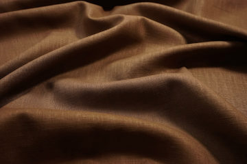 Tkanina lniana - kolor brązowy