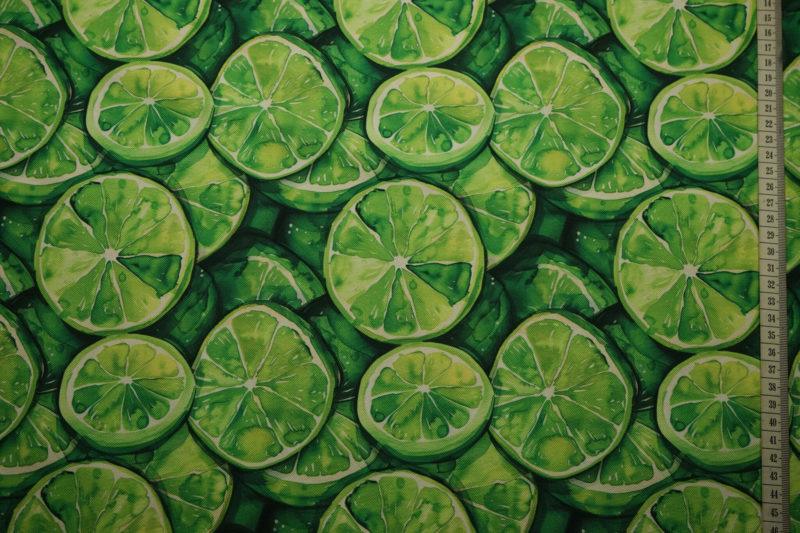 Tkanina wodoodporna - limonki - obrazek 3