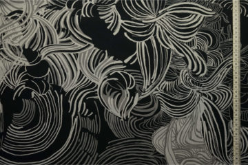 Tkanina szyfonowa - czarno-biały wzór