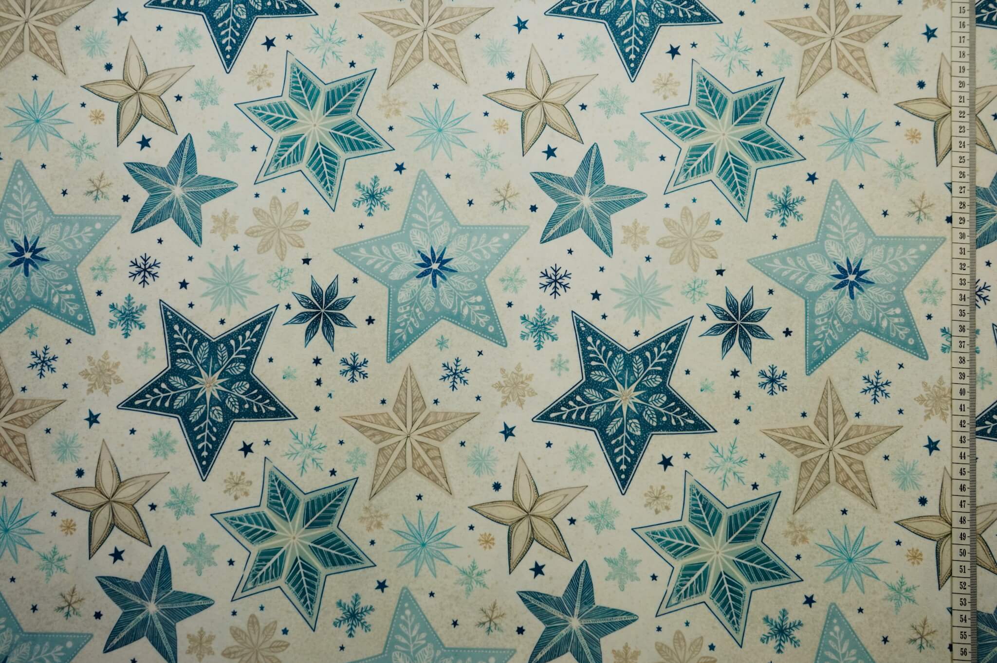 Tkanina świąteczna - gwiazdy