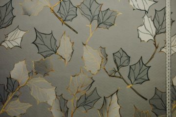 Filc drukowany - liście ostrokrzewu
