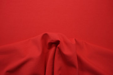 Dzianina bawełniana z elastanem - intensywna czerwień